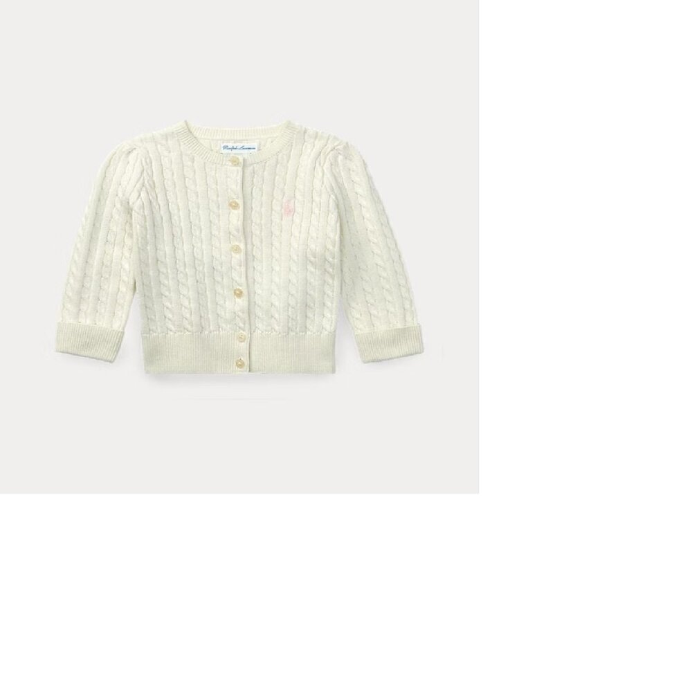 Ralph Lauren Mini-Cable Cotton Cardigan 12M